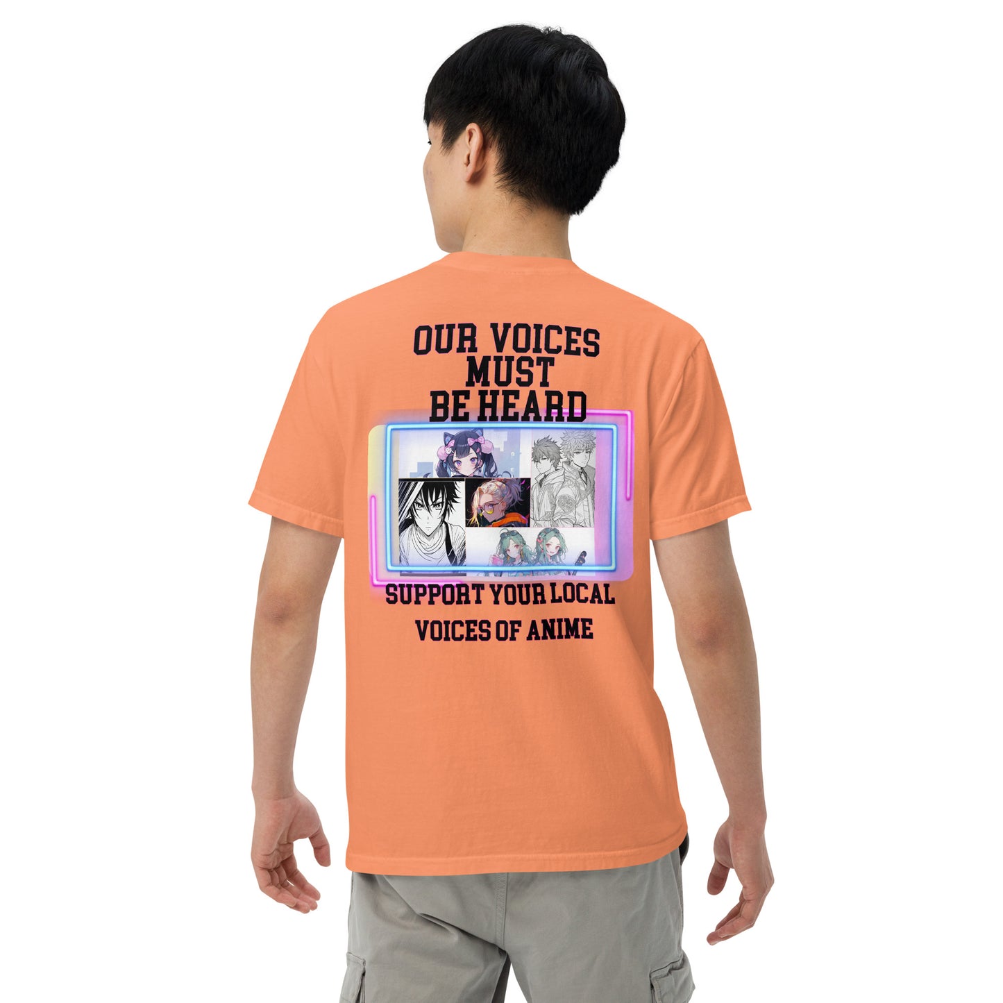 Anime Guild "Our Voices Must Be Heard": Unisex Comfort Wear/Colors Heavyweight T-Shirt