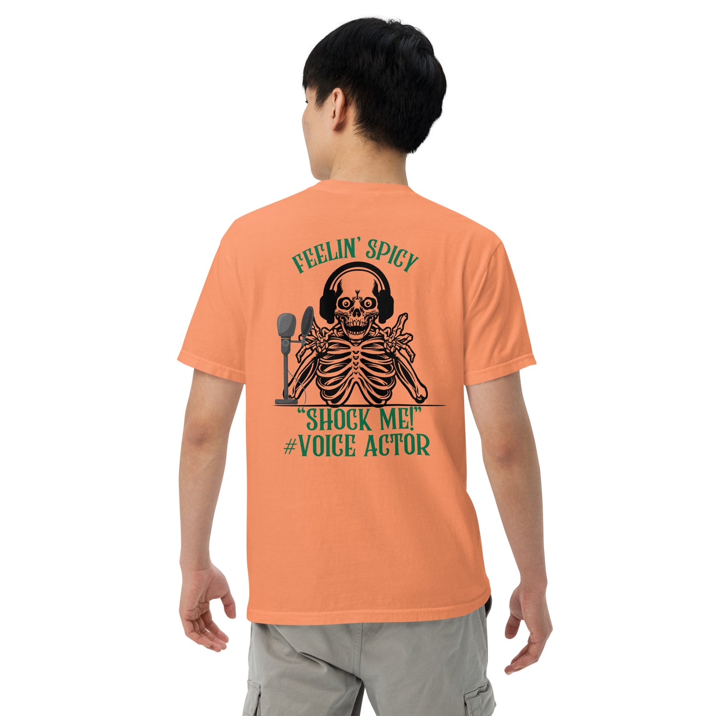 SOTVO Skeleton Sugar Skull Feelin' Spicy VA: Unisex Comfort Wear/Colors Heavyweight T-Shirt