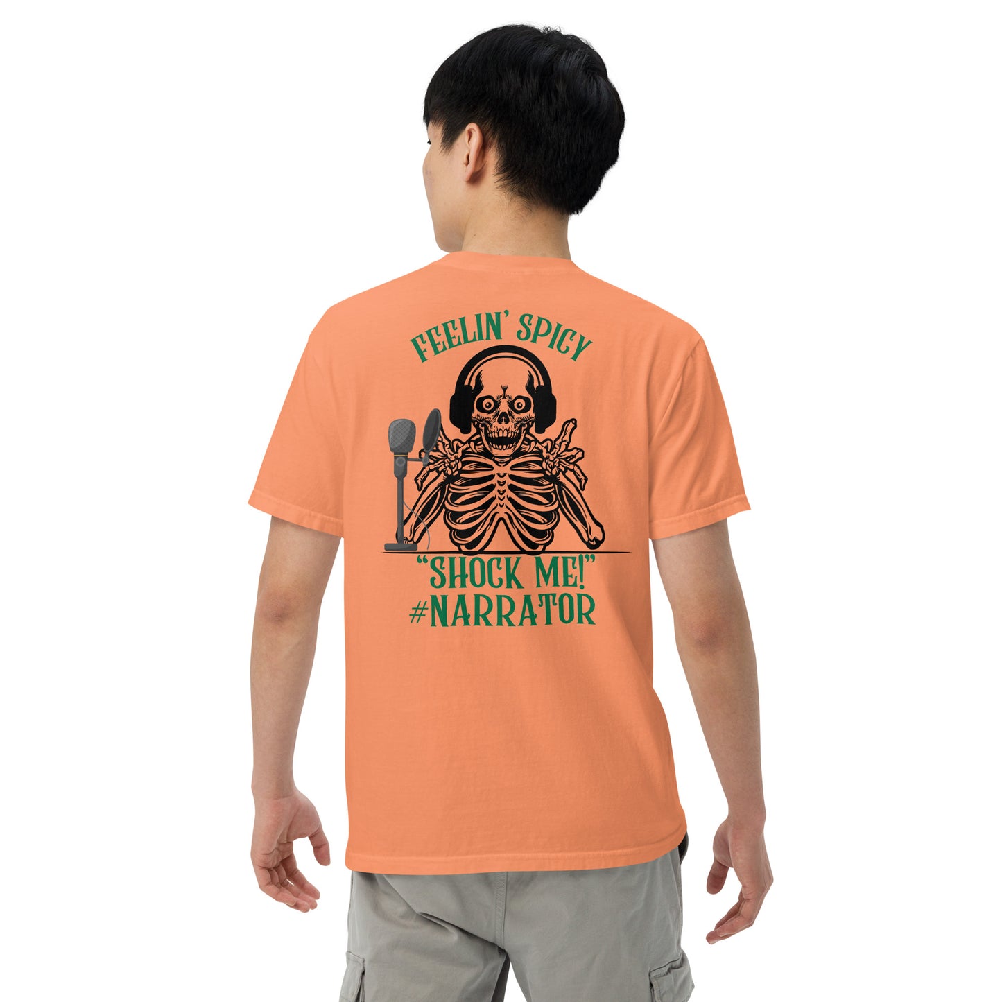 SOTVO Skeleton Sugar Skull Feelin' Spicy Narrator: Unisex Comfort Wear/Colors Heavyweight T-Shirt