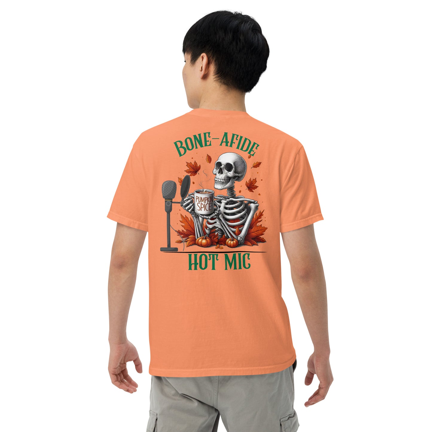 SOTVO Skeleton Sugar Skull Feelin' Spicy Hot Mic: Unisex Comfort Wear/Colors Heavyweight T-Shirt