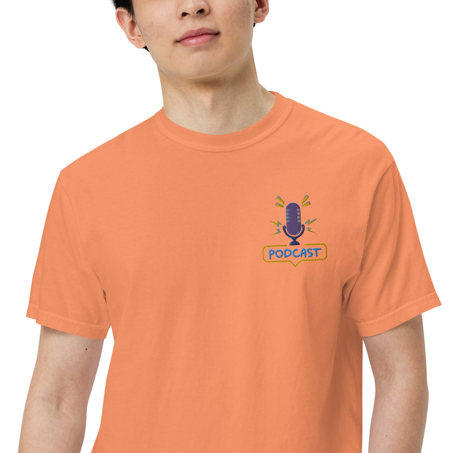 Dad Podcasting: Unisex Comfort Wear/Colors Heavyweight T-Shirt