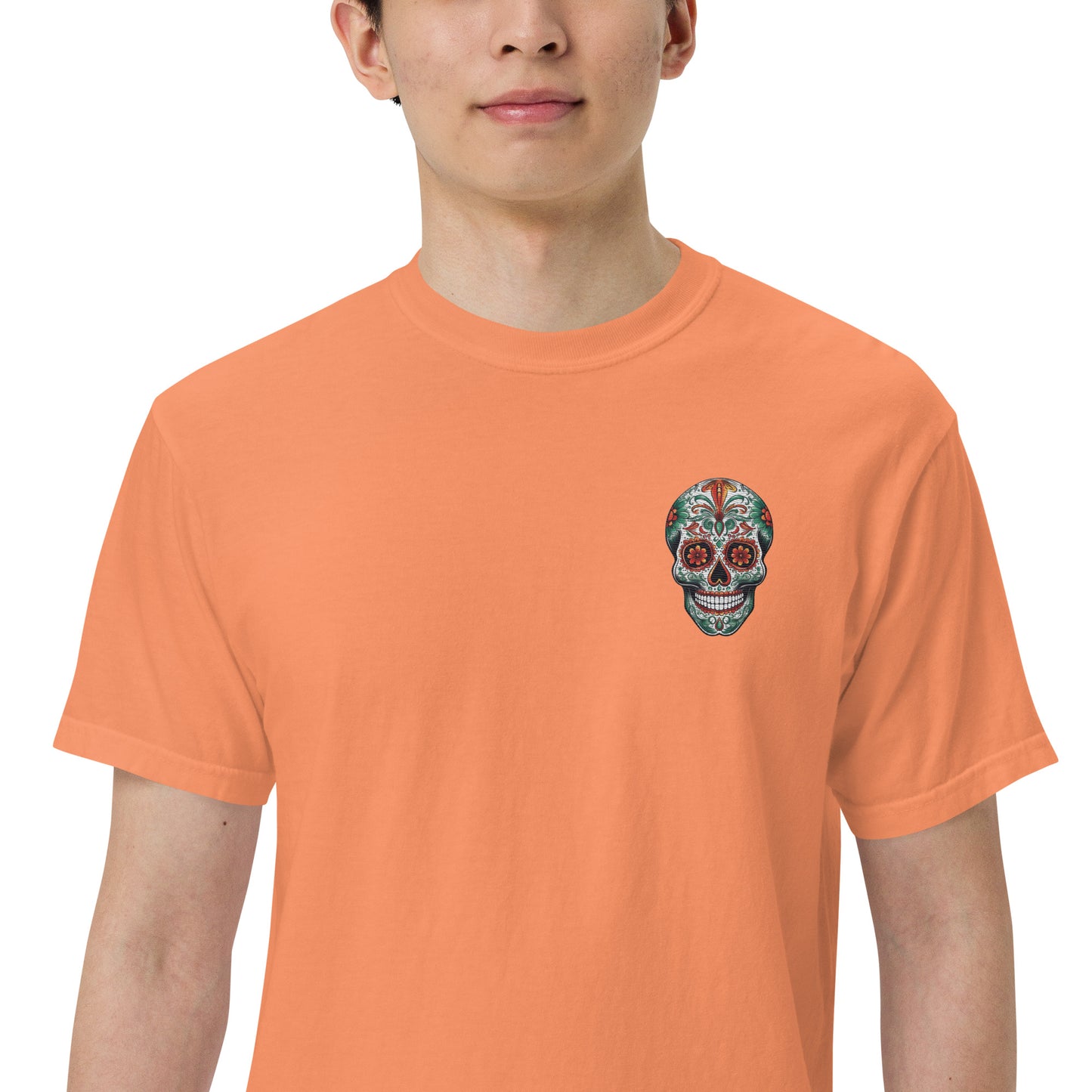 SOTVO Skeleton Sugar Skull Feelin' Spicy VA: Unisex Comfort Wear/Colors Heavyweight T-Shirt