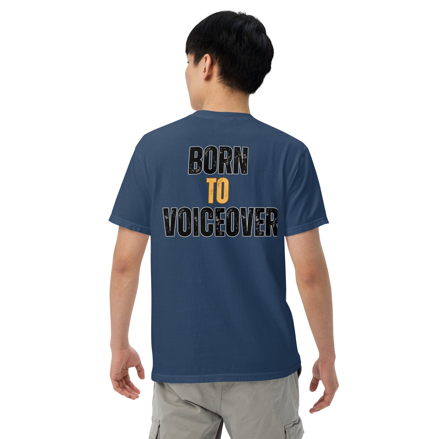 SOTVO Booth Wear: Born To Voiceover: Unisex Comfort Wear/Colors Heavyweight T-Shirt