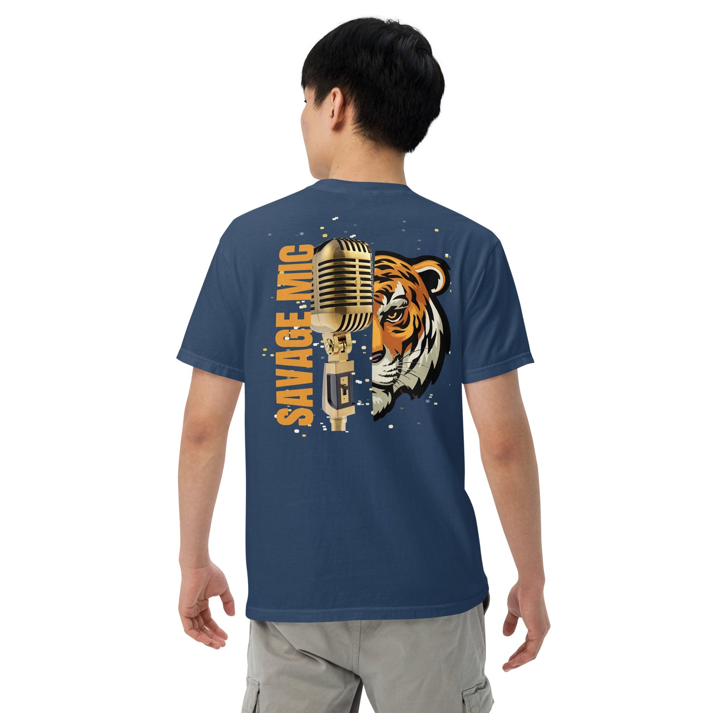 SOTVO Booth Wear: ROAR Tiger Savage Mic Skills: Unisex Comfort Wear/Colors Heavyweight T-Shirt