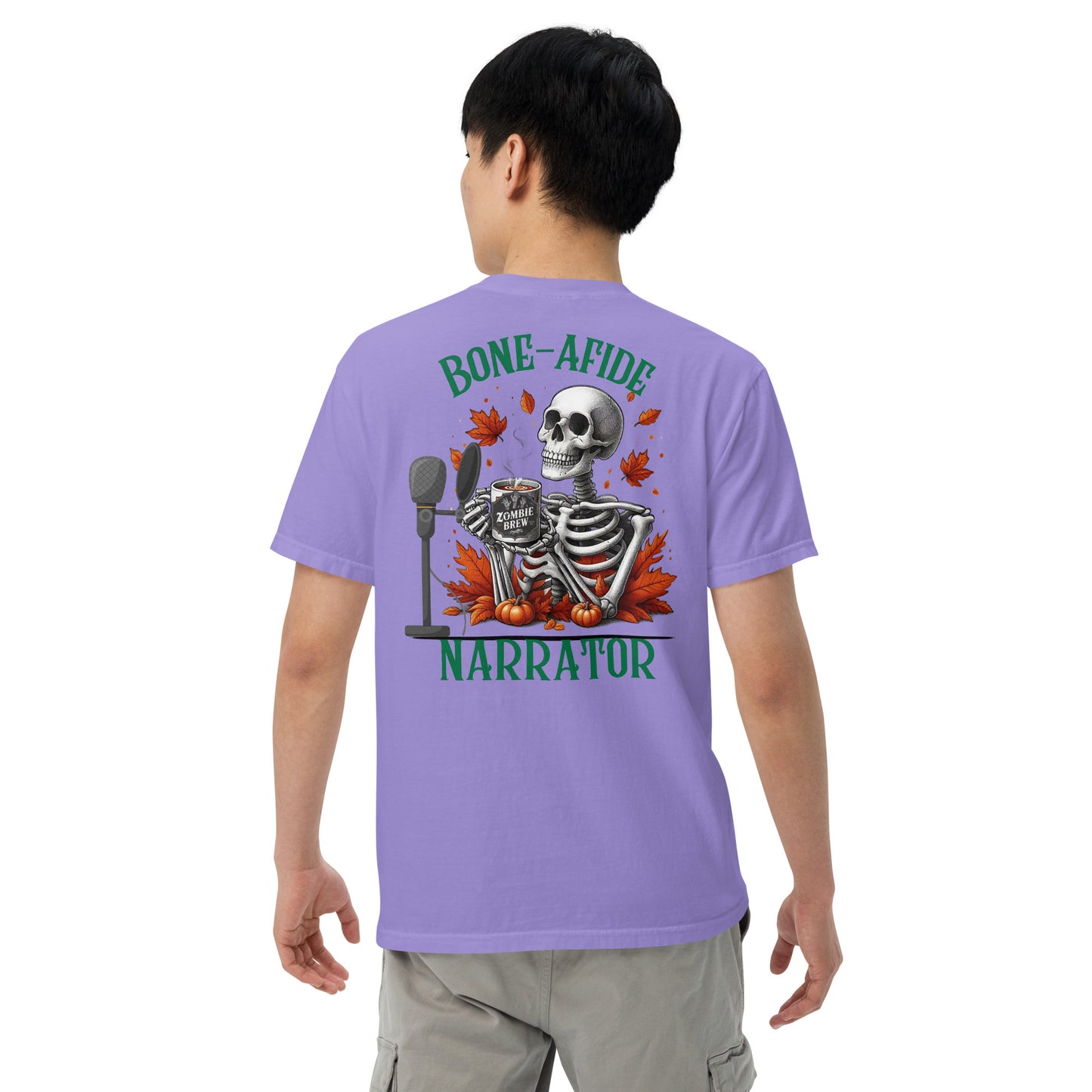 SOTVO Skeleton Sugar Skull Bone-Afide Narrator: Unisex Comfort Wear/Colors Heavyweight T-Shirt