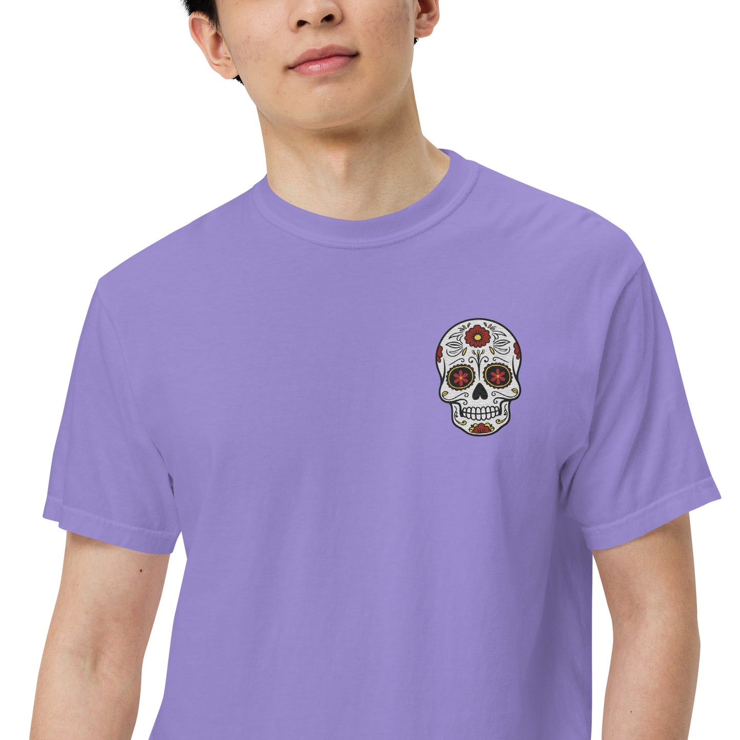 SOTVO Skeleton Sugar Skull Feelin' Spicy: Unisex Comfort Wear/Colors Heavyweight T-Shirt