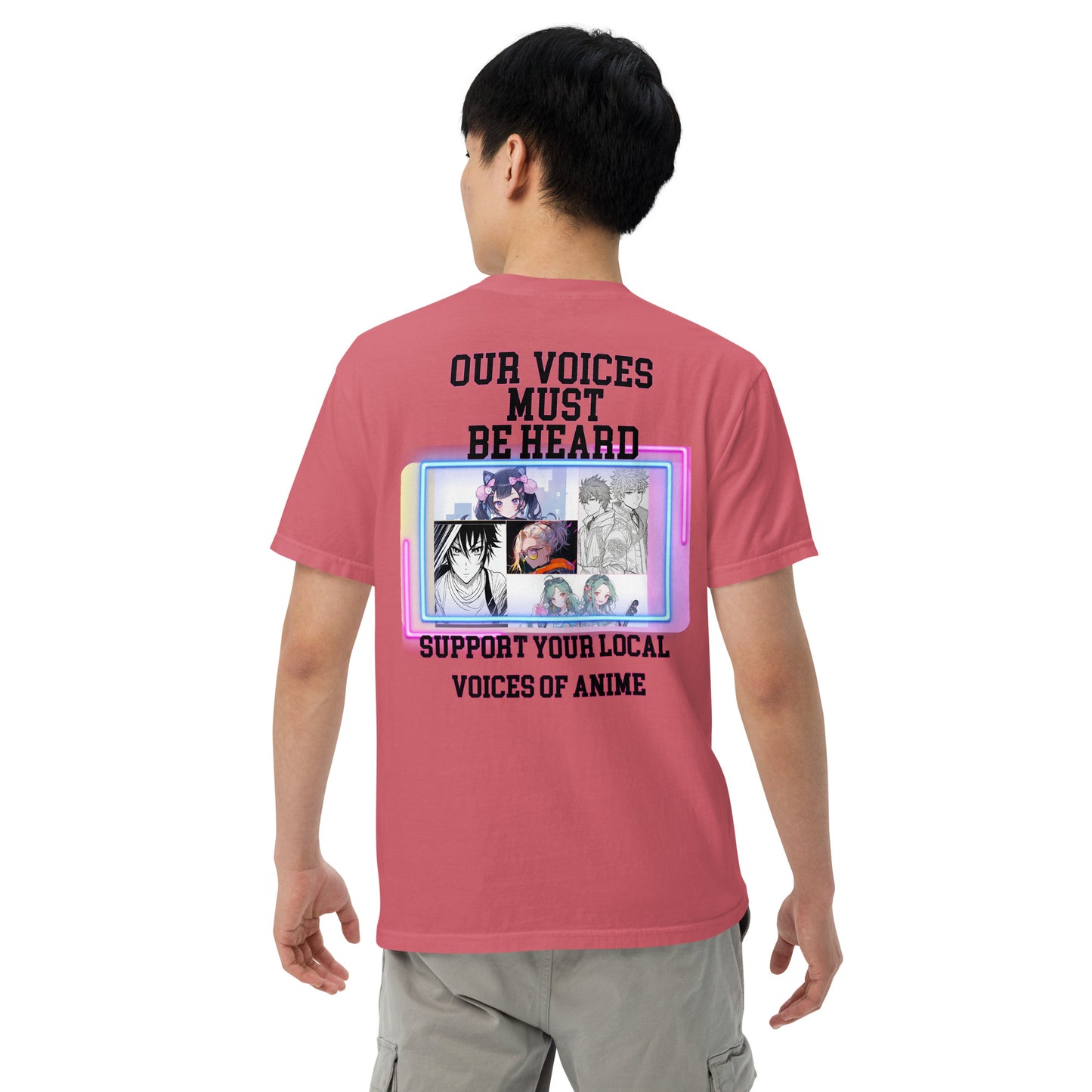 Anime Guild "Our Voices Must Be Heard": Unisex Comfort Wear/Colors Heavyweight T-Shirt