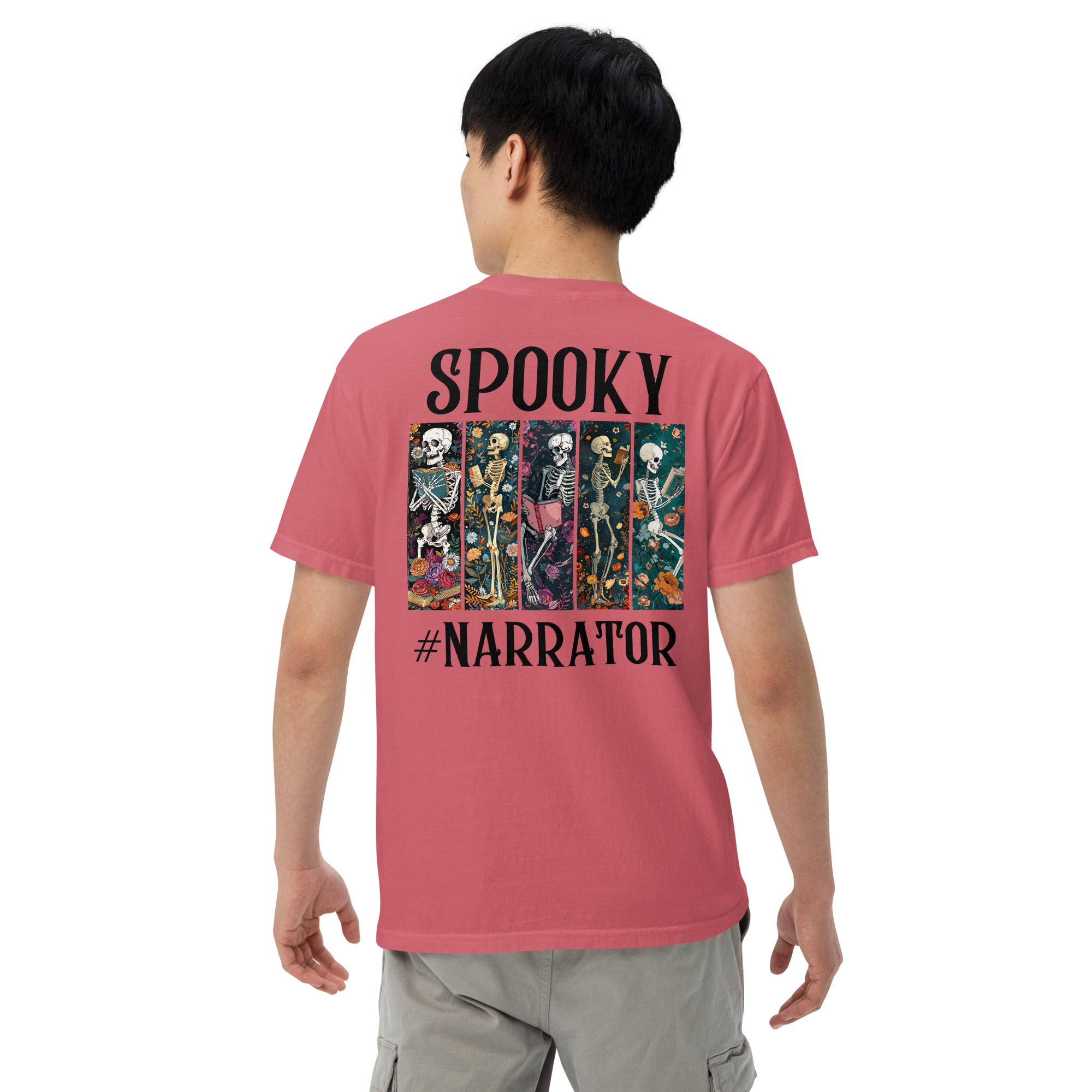 SOTVO Skeleton Sugar Skull Spooky Narrator: Unisex Comfort Wear/Colors Heavyweight T-Shirt