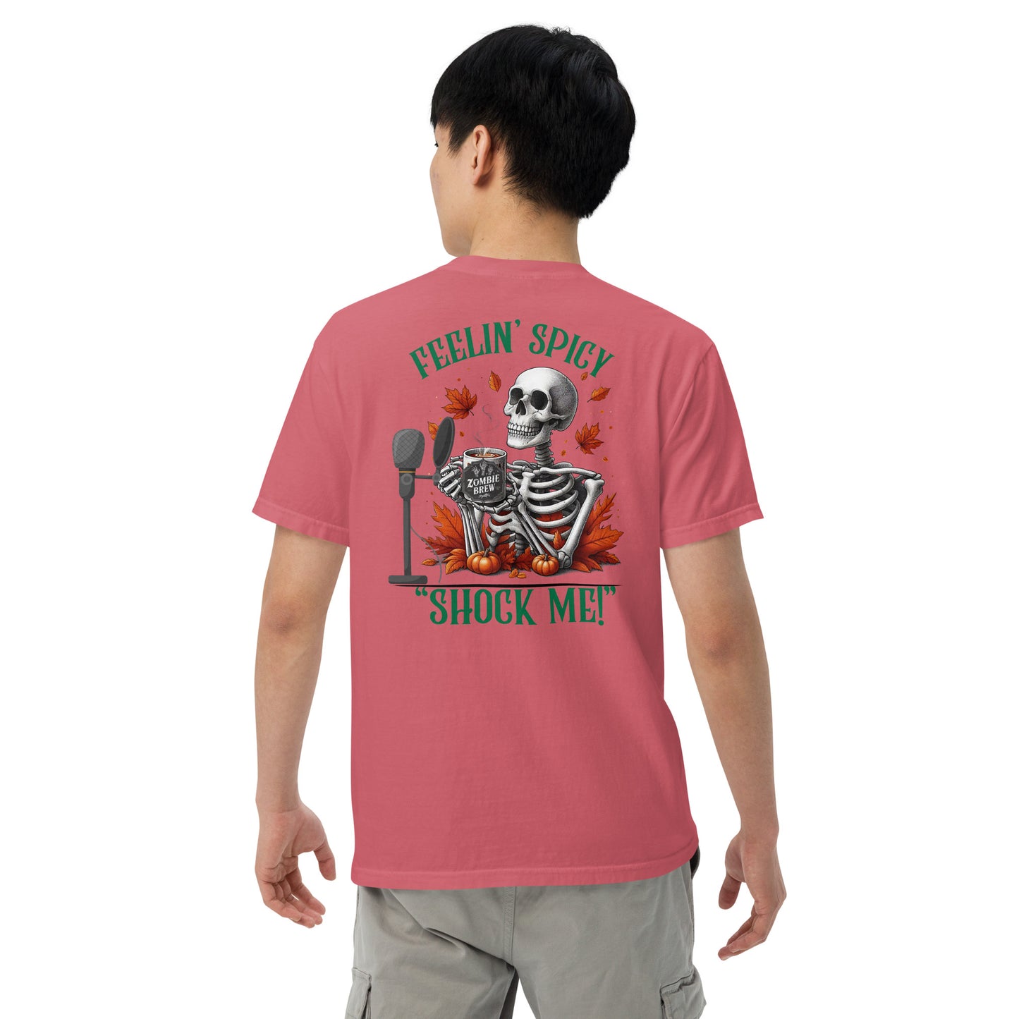 SOTVO Skeleton Sugar Skull Feelin' Spicy: Unisex Comfort Wear/Colors Heavyweight T-Shirt