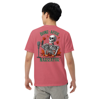 SOTVO Skeleton Sugar Skull Bone-Afide Narrator: Unisex Comfort Wear/Colors Heavyweight T-Shirt