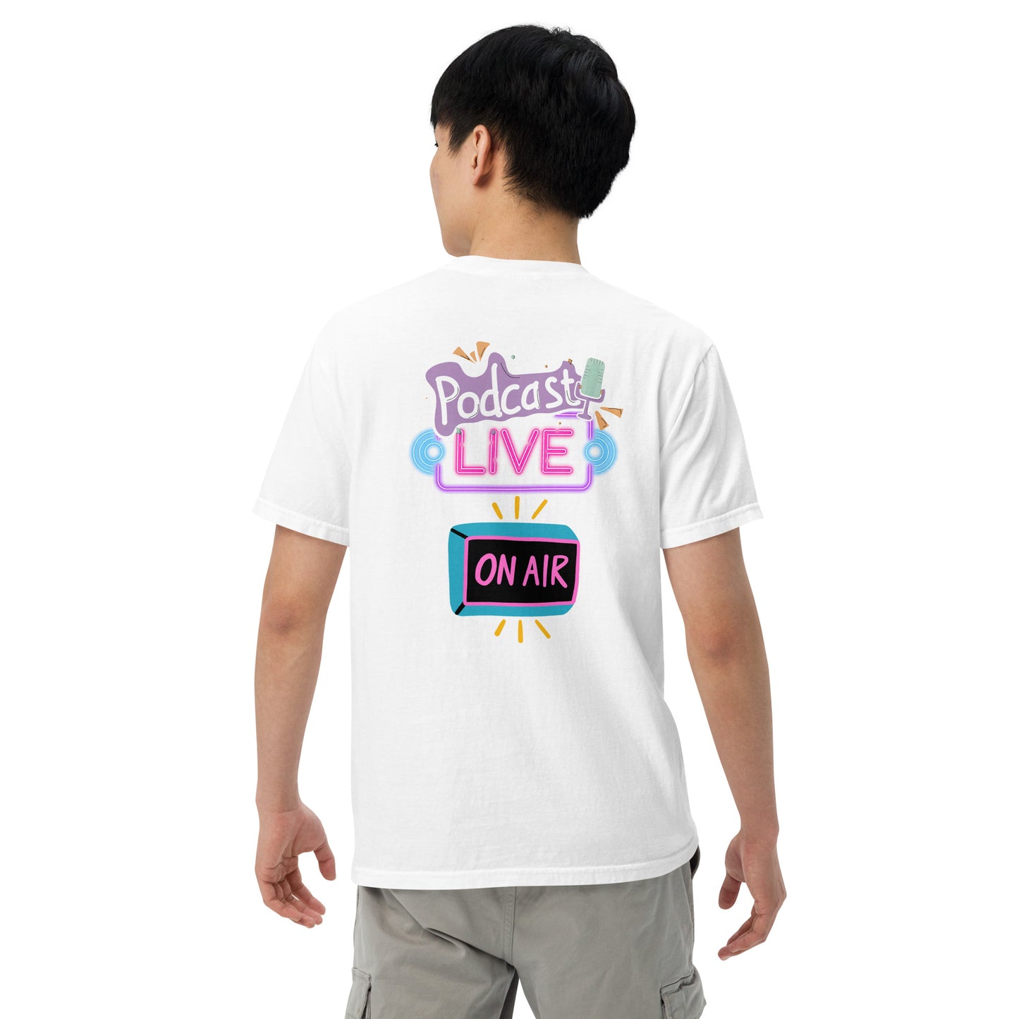 Podcast Live On Air: Unisex Comfort Wear/Colors Heavyweight T-Shirt