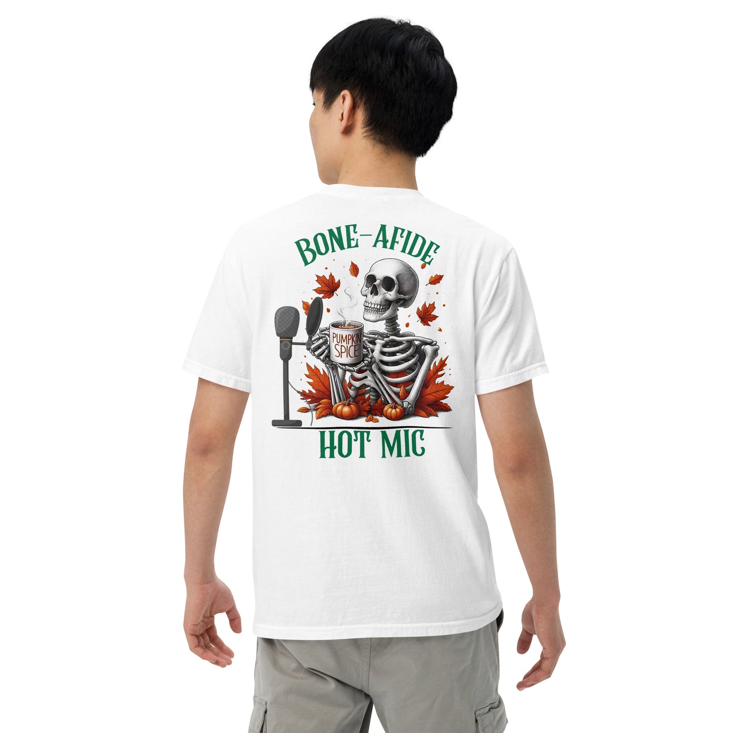 SOTVO Skeleton Sugar Skull Feelin' Spicy Hot Mic: Unisex Comfort Wear/Colors Heavyweight T-Shirt