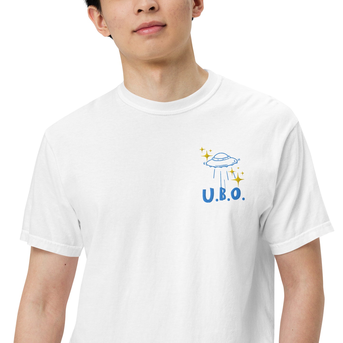 U.B.O. Unidentified BOOTH OVERLORD: Unisex Comfort Wear/Colors Heavyweight T-Shirt