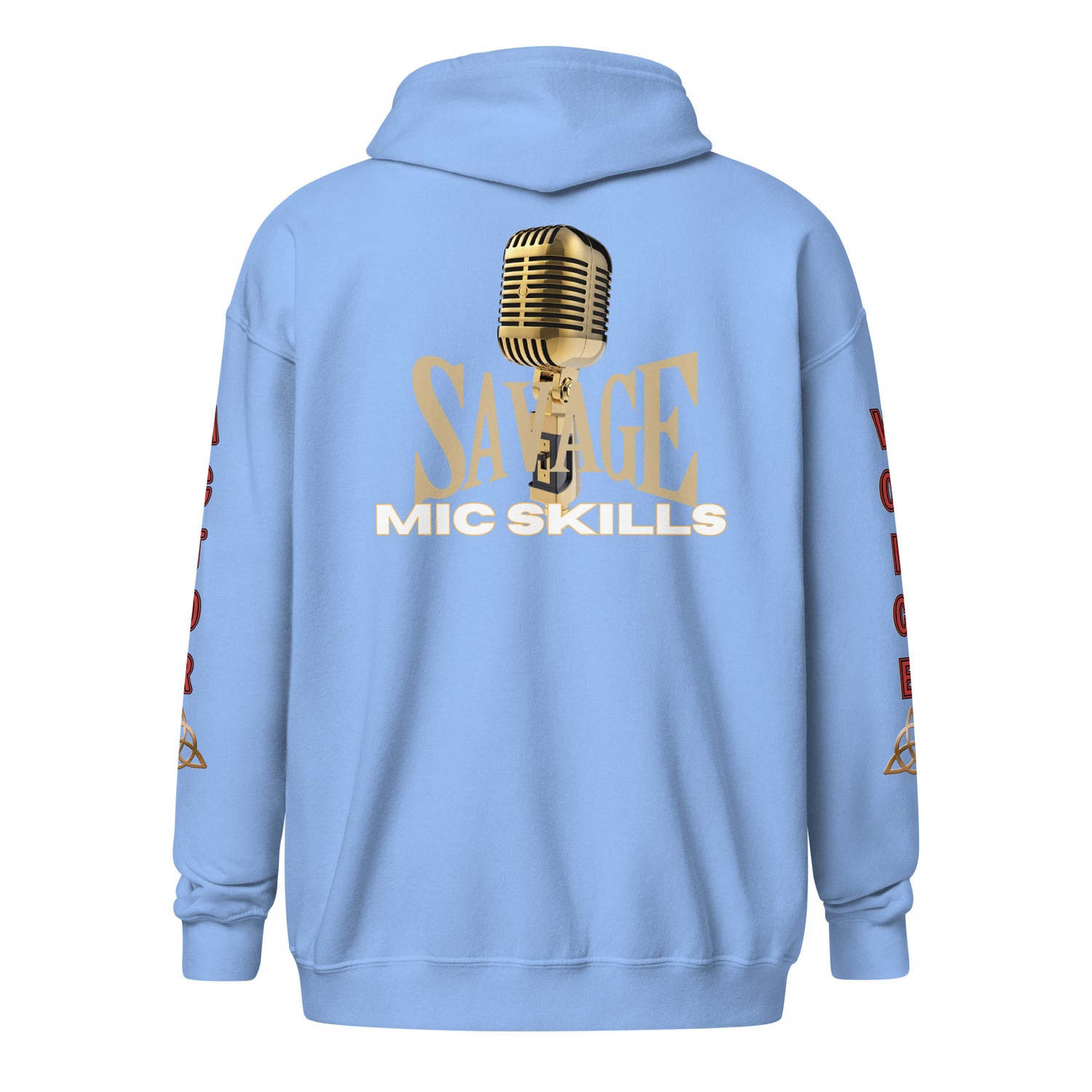 V.O. Savage Mic Skills: Stylish Unisex Heavy Fleece Warm Zip Hoodie -Gildan