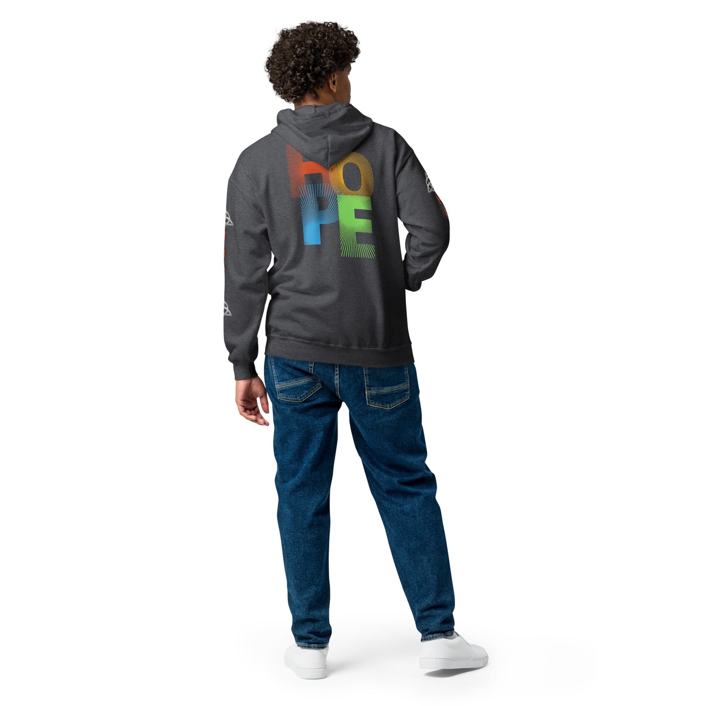 Symbol of HOPE: Stylish Unisex Heavy Fleece Warm Zip Hoodie -Gildan