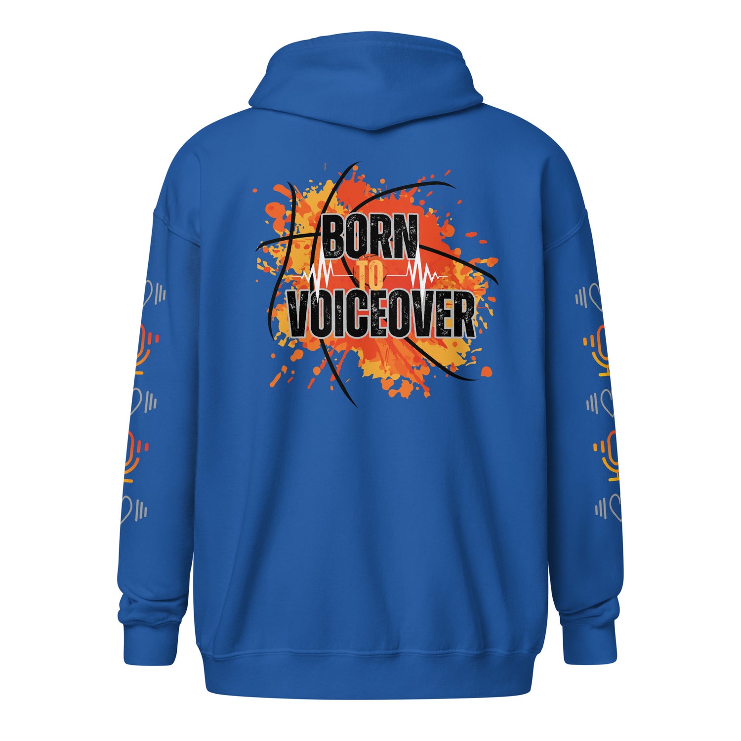 Born To VoiceOver: Unisex Heavy Fleece Warm Zip Hoodie -Gildan