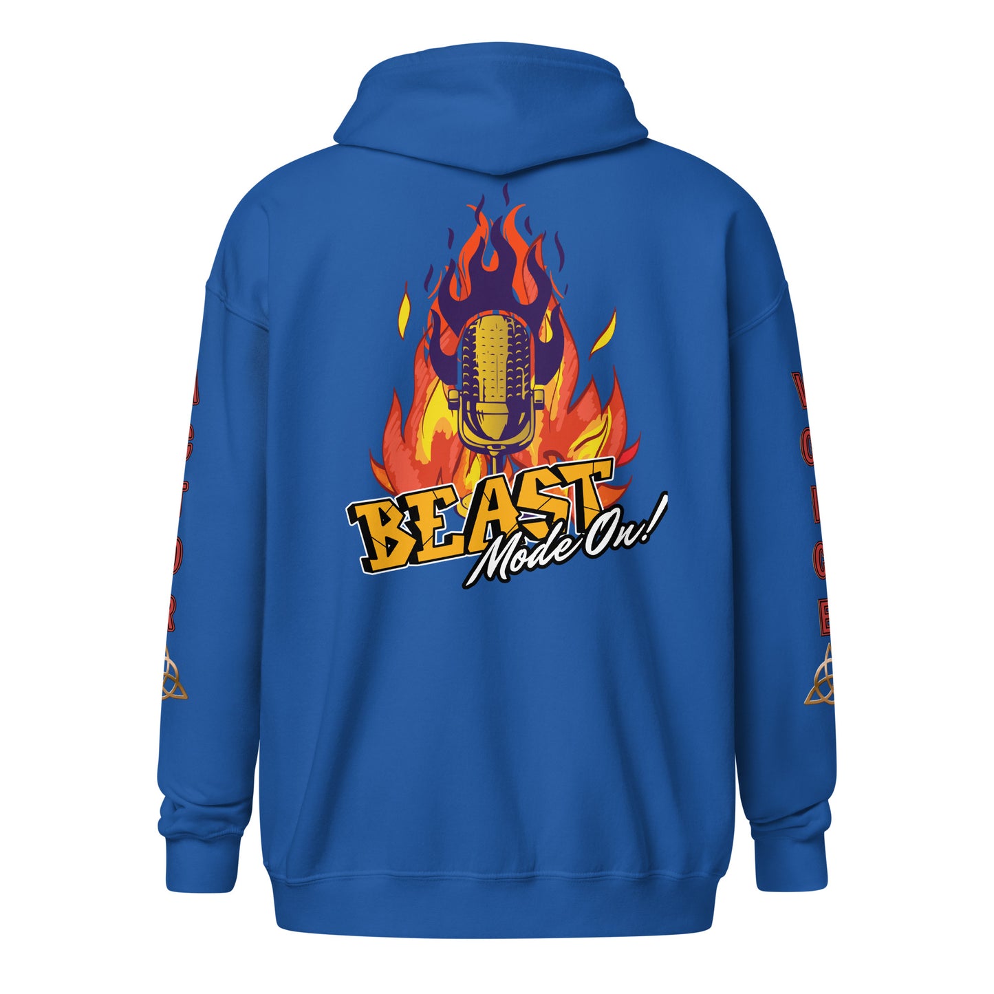 V.O. Beast Mode On: Stylish Unisex Heavy Fleece Warm Zip Hoodie -Gildan