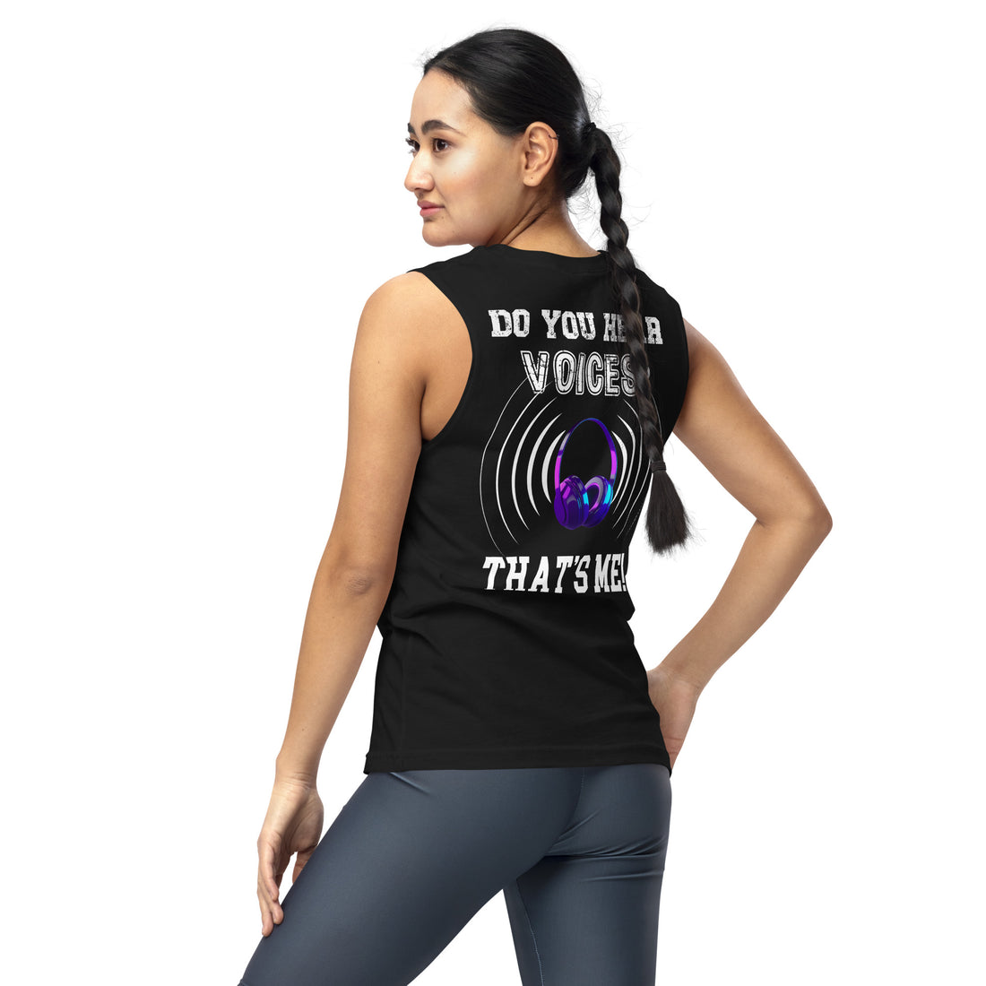 Unisex: Do You Hear Voices: Voice Over Actor: Gym/Yoga Wear Muscle Sleeveless Shirt