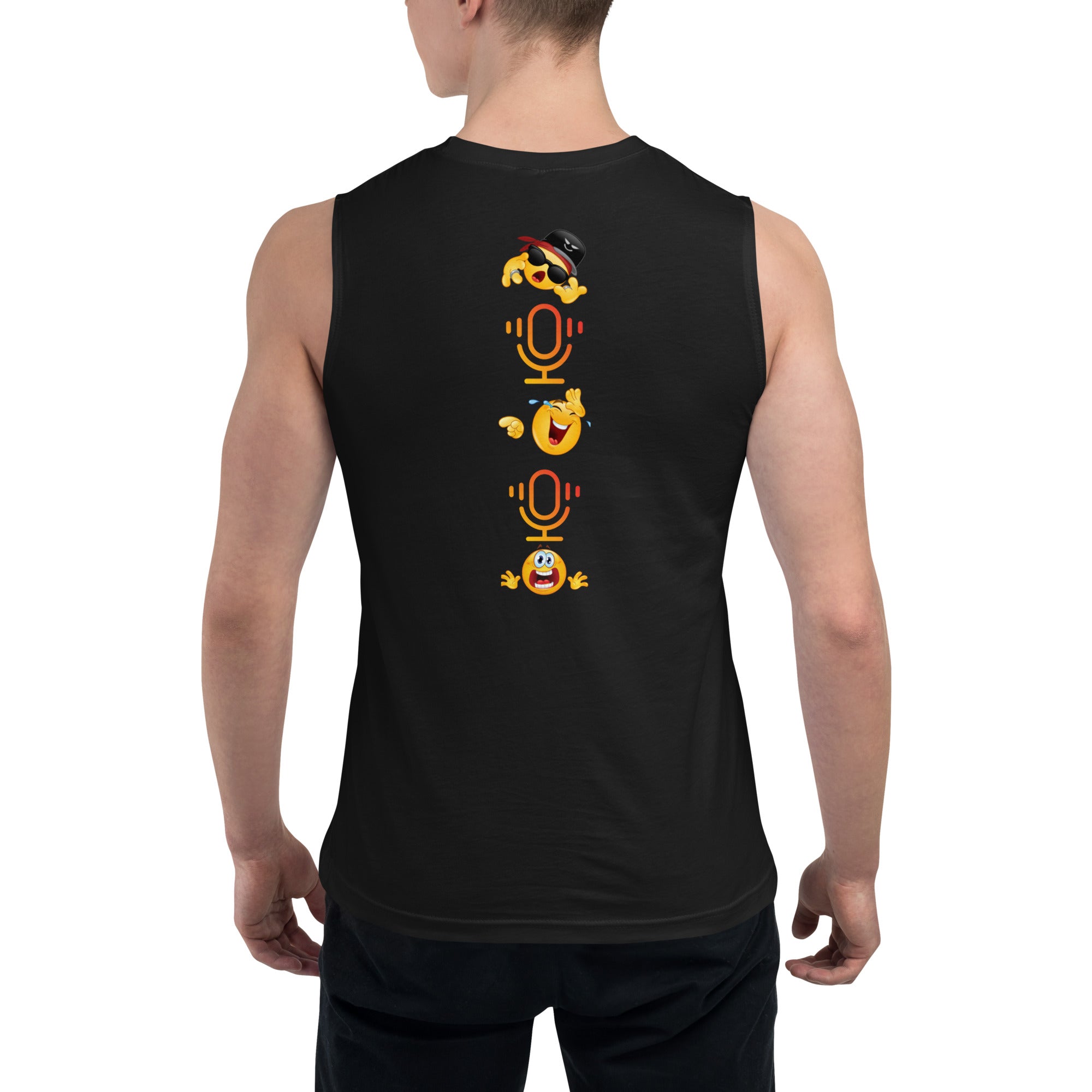 Unisex: Emoji Voice Over Actor: Gym/Yoga Wear Muscle Sleeveless Shirt