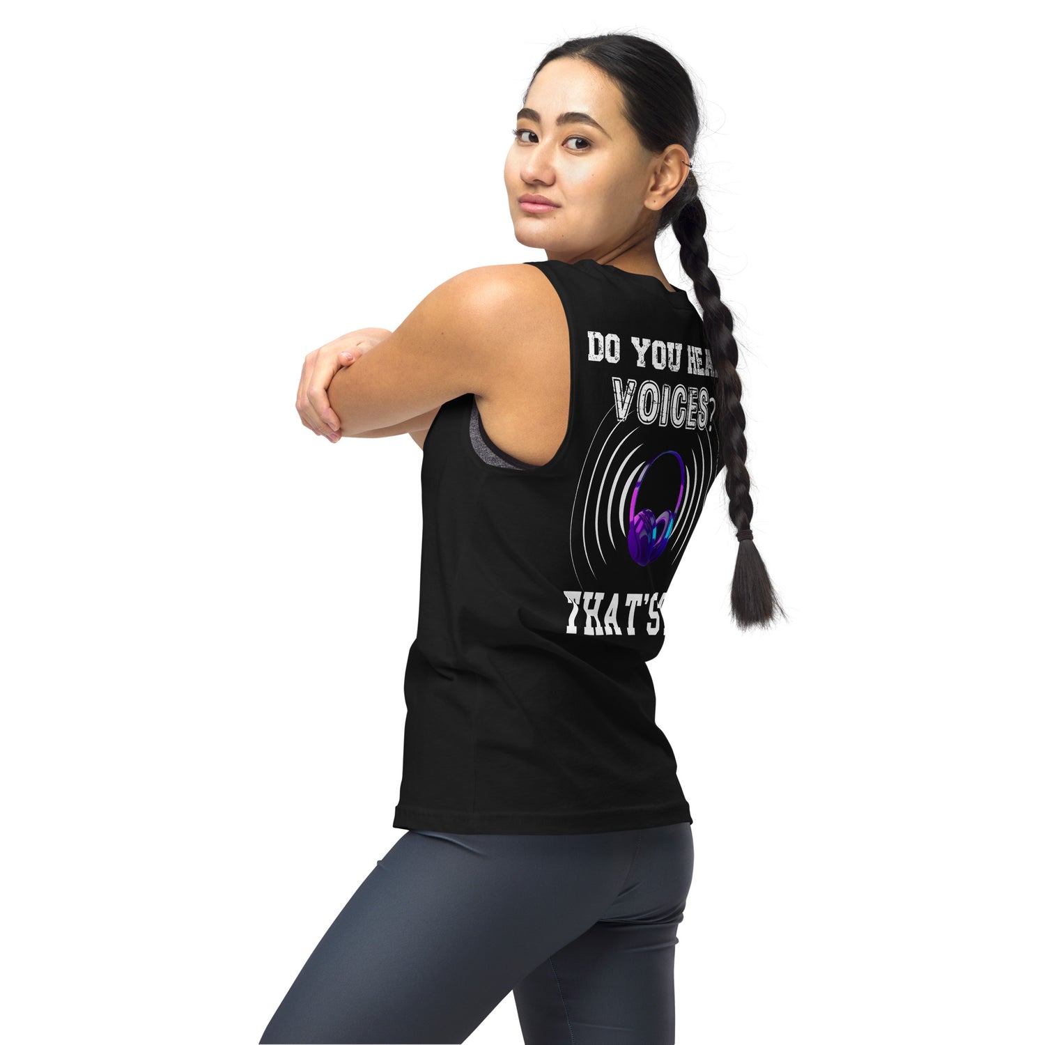 Unisex: Do You Hear Voices: Voice Over Actor: Gym/Yoga Wear Muscle Sleeveless Shirt