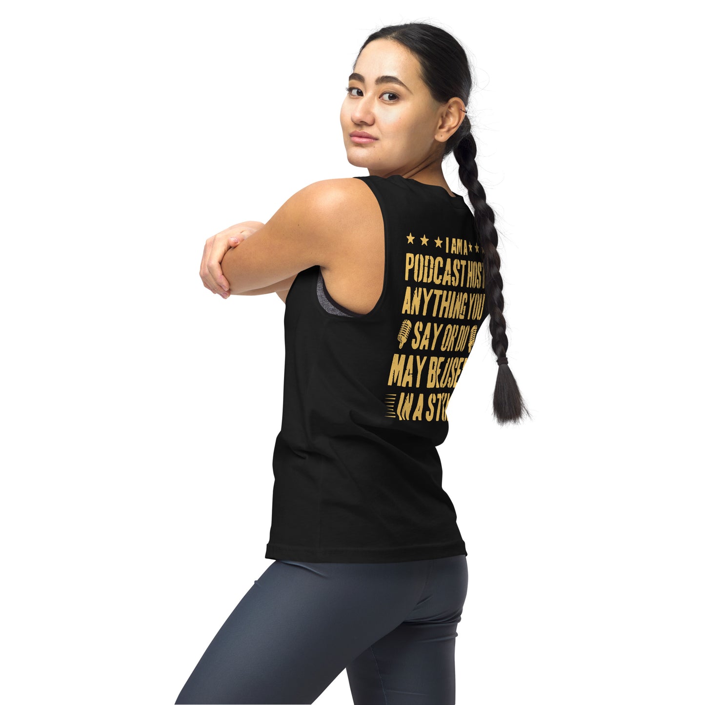 Unisex: Podcasters Host Show: Gym/Yoga Wear Muscle Sleeveless Shirt