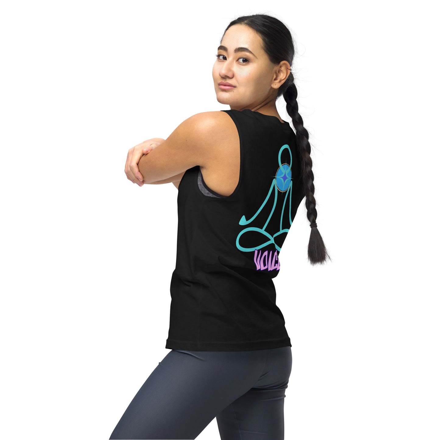 Unisex: 5th Chakra Throat "Voice": Voice Over Actor: Gym/Yoga Wear Muscle Sleeveless Shirt