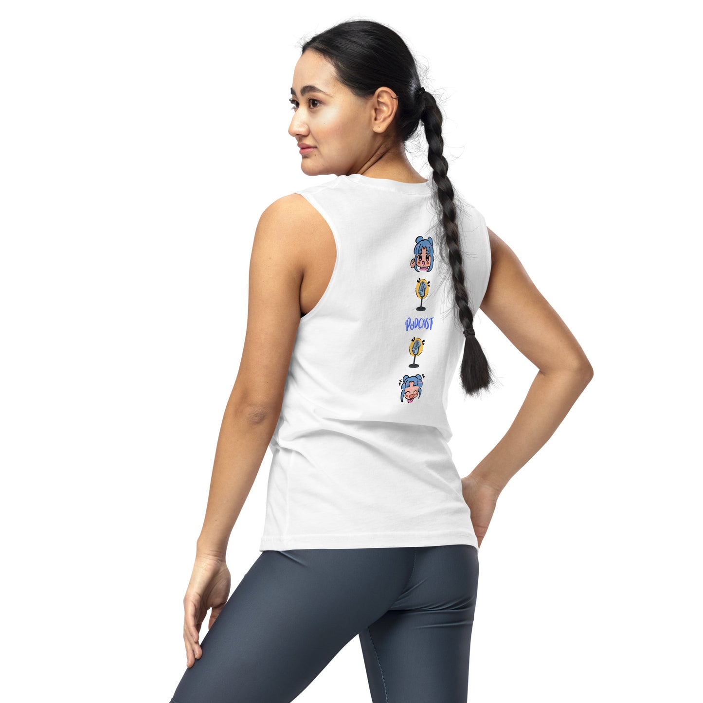 Unisex: Podcast Host Show: Gym/Yoga Wear Muscle Sleeveless Shirt