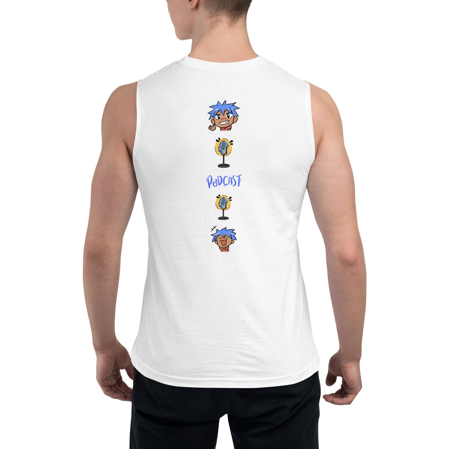 Unisex: Podcast Host Show: Gym/Yoga Wear Muscle Sleeveless Shirt