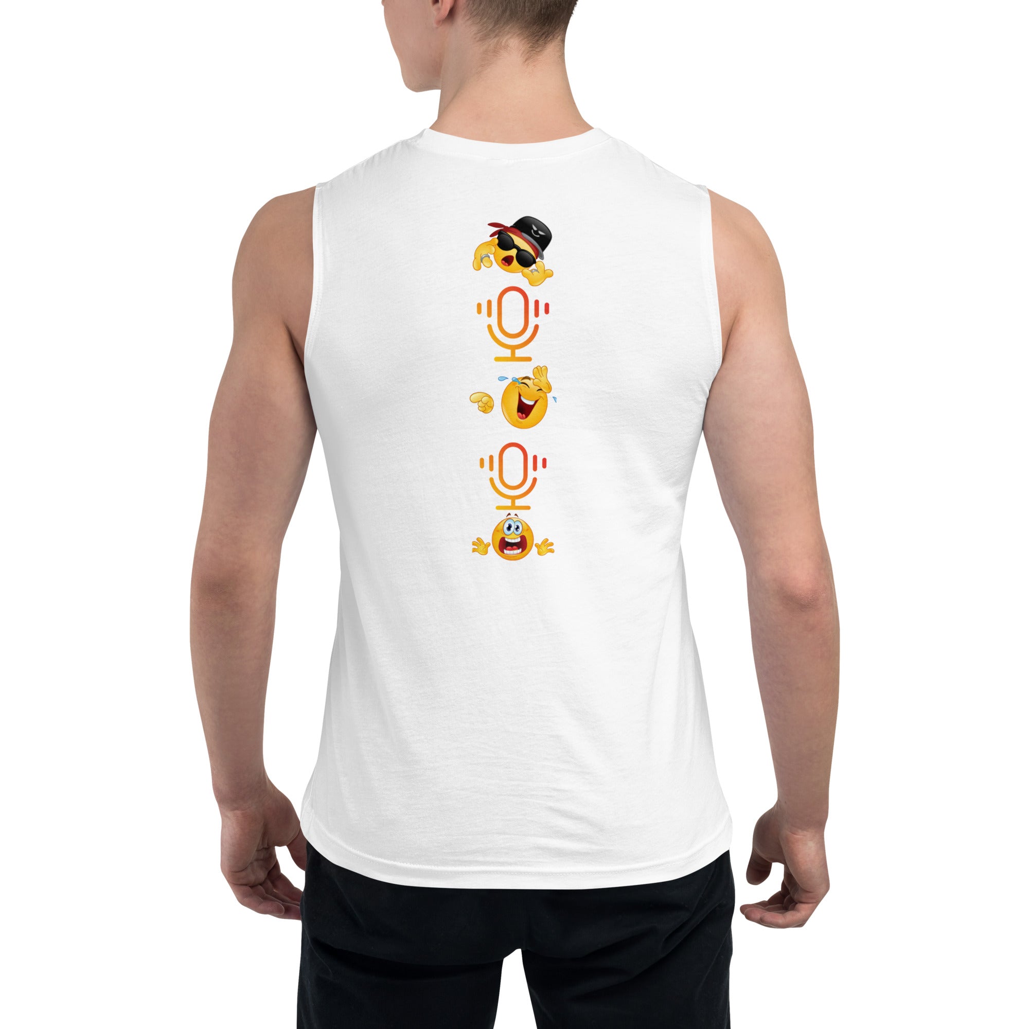 Unisex: Emoji Voice Over Actor: Gym/Yoga Wear Muscle Sleeveless Shirt