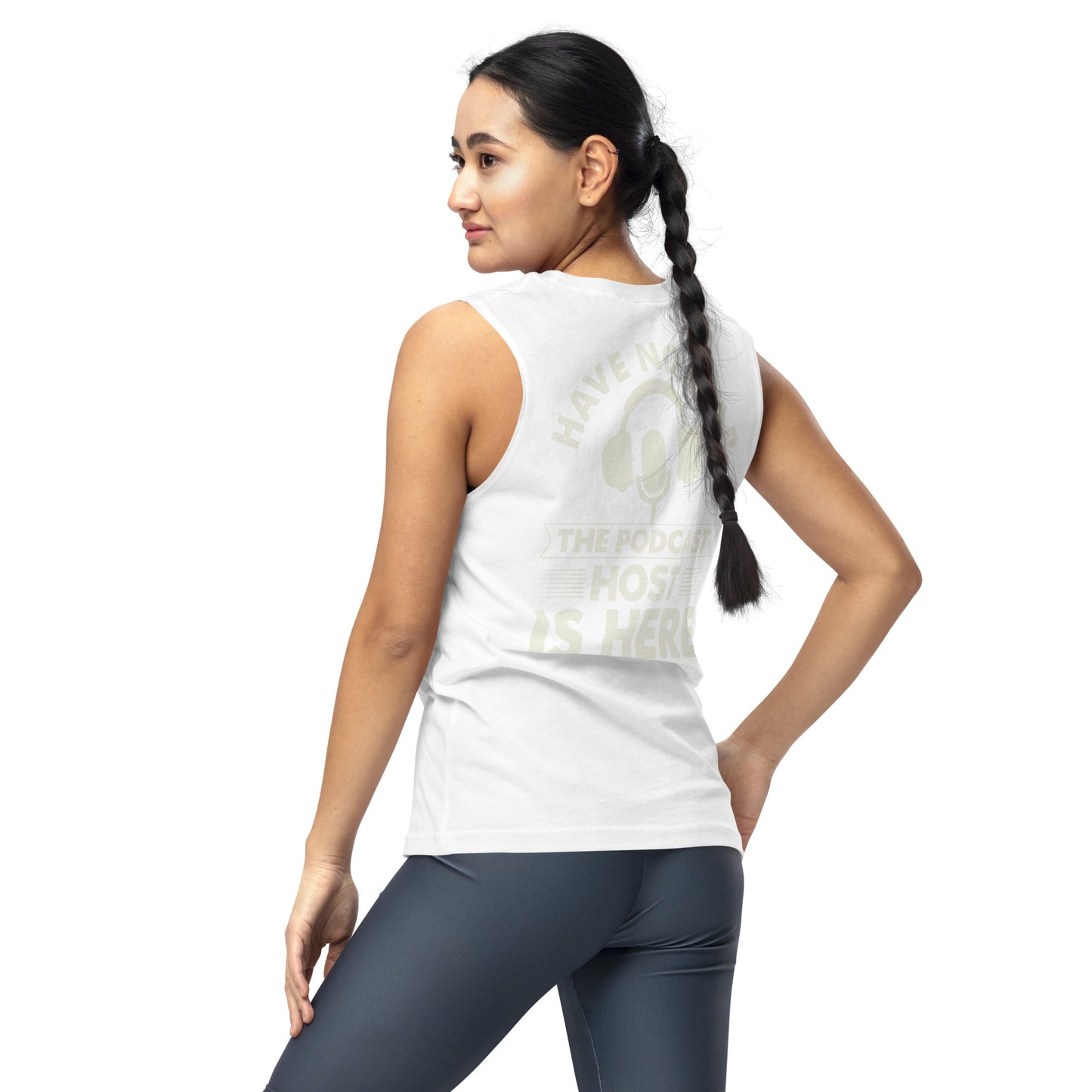 Unisex: Podcast Host Show: Gym/Yoga Wear Muscle Sleeveless Shirt