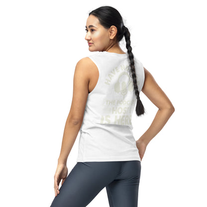 Unisex: Podcast Host Show: Gym/Yoga Wear Muscle Sleeveless Shirt
