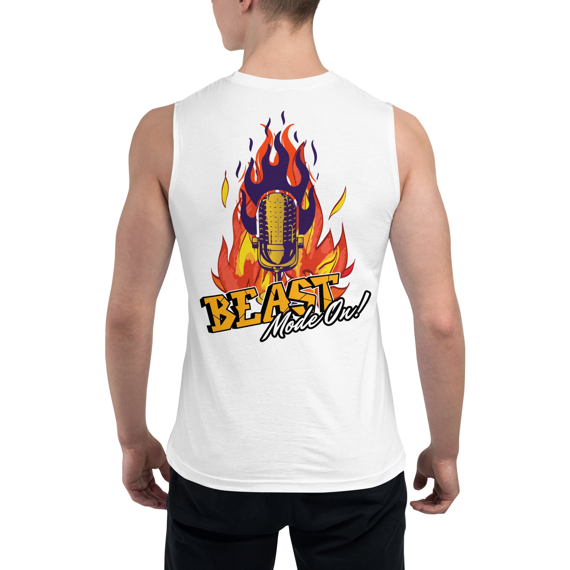 Unisex: Beast Mode On: Voice Over Actor: Gym/Yoga Wear Muscle Sleeveless Shirt