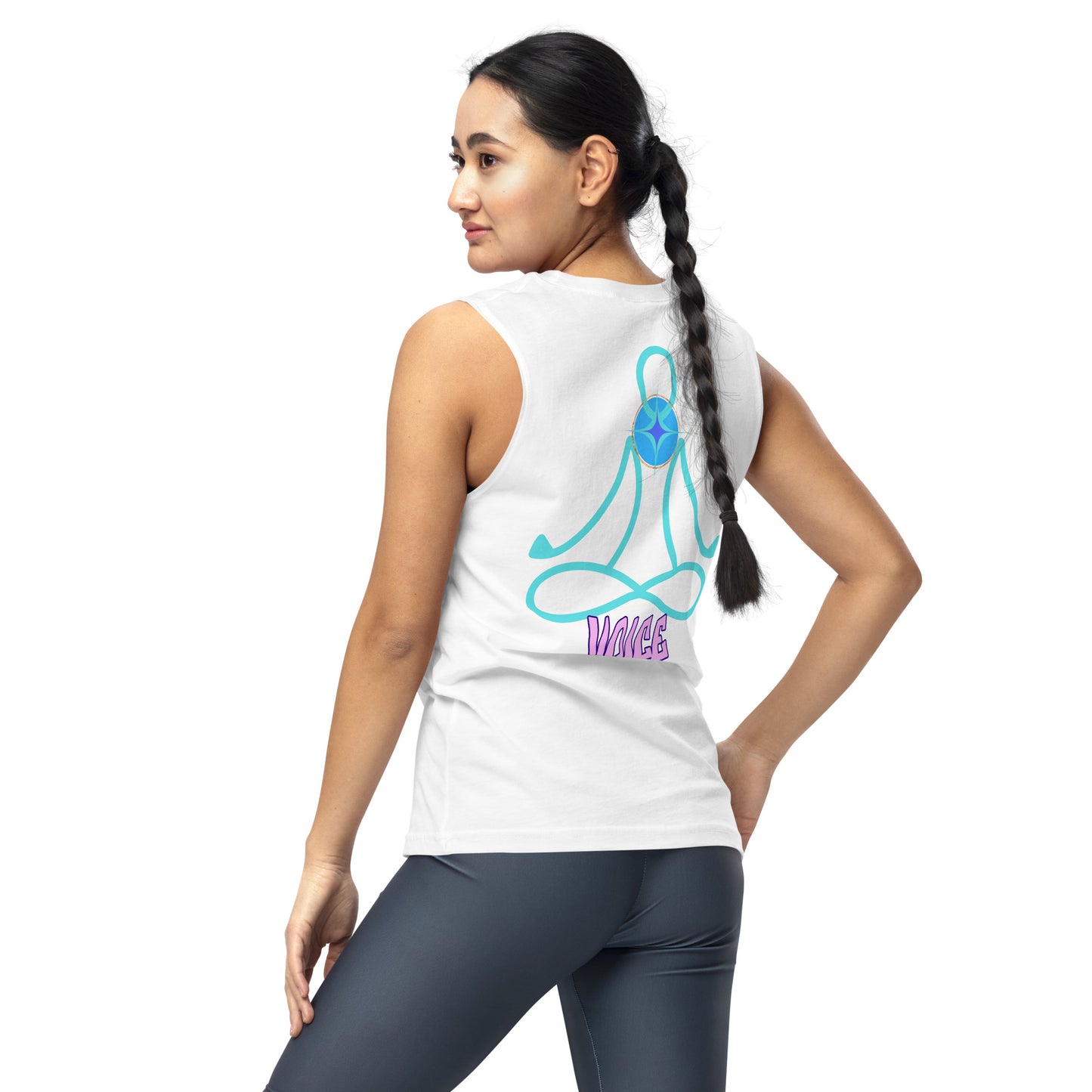 Unisex: 5th Chakra Throat "Voice": Voice Over Actor: Gym/Yoga Wear Muscle Sleeveless Shirt