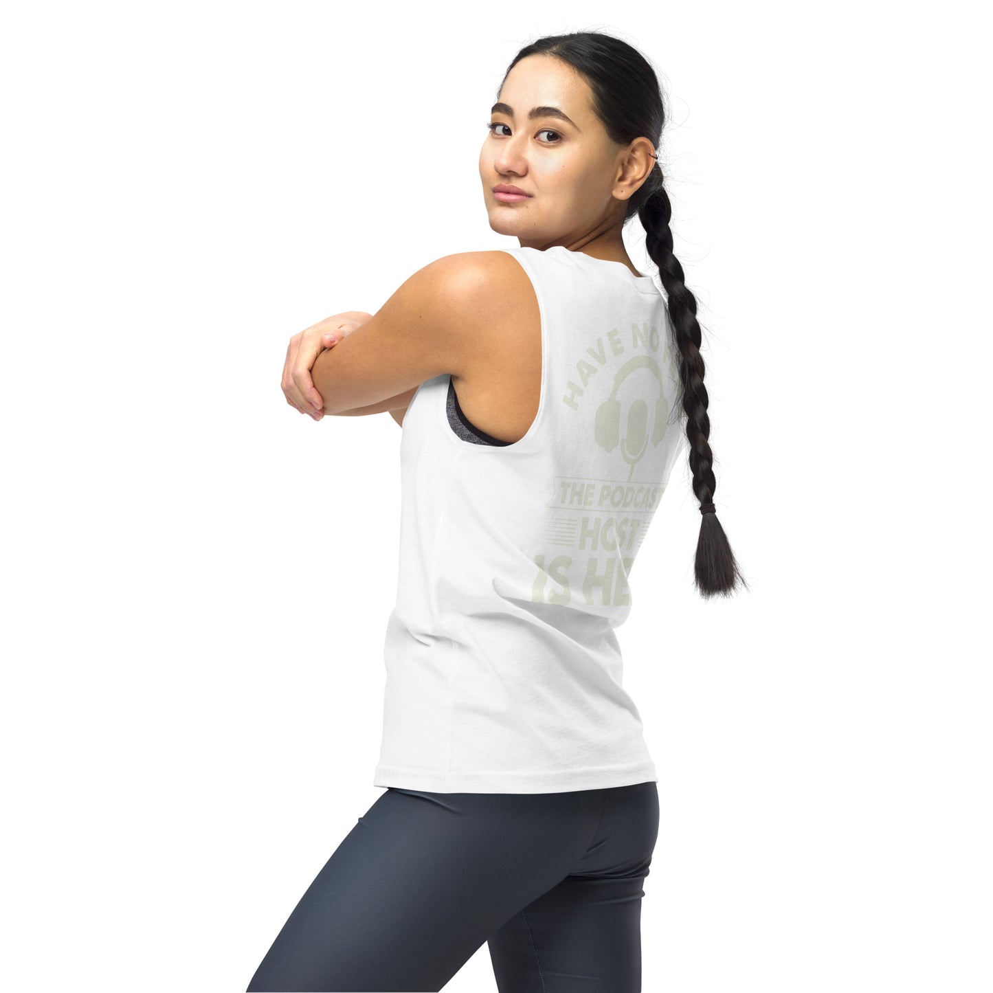 Unisex: Podcast Host Show: Gym/Yoga Wear Muscle Sleeveless Shirt
