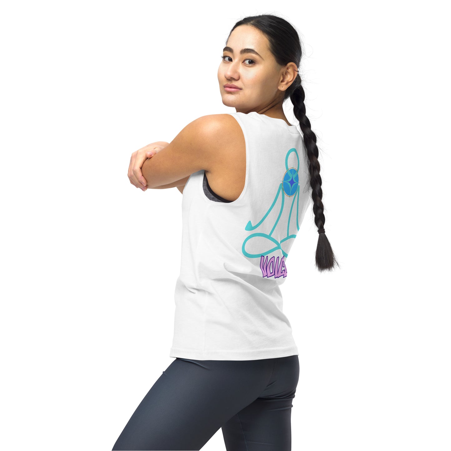 Unisex: 5th Chakra Throat "Voice": Voice Over Actor: Gym/Yoga Wear Muscle Sleeveless Shirt