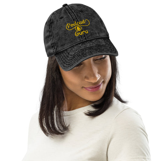 SOTVO Booth Wear: Podcast Guru: LUCKY Classic Vintage Cotton Twill Cap