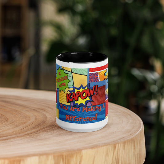 KAPOW You're Making A Difference Mug with Color Inside