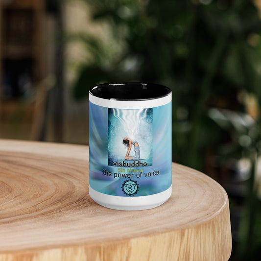 5th Throat "Voice" Chakra Classic Ceramic Mug with Color Inside