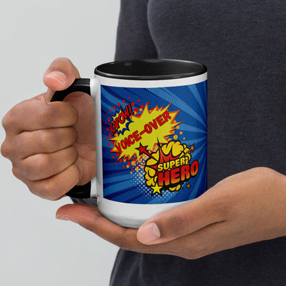 Voice Over Super Hero Classic Ceramic Mug with Color Inside