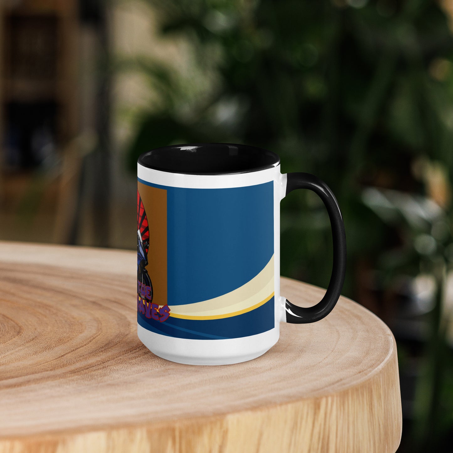 Ridin' The Soundwaves Classic Ceramic Mug with Color Inside