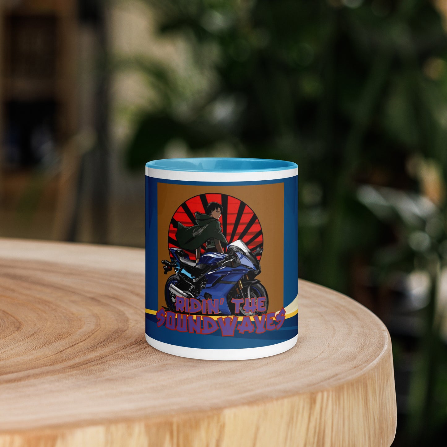 Ridin' The Soundwaves Classic Ceramic Mug with Color Inside