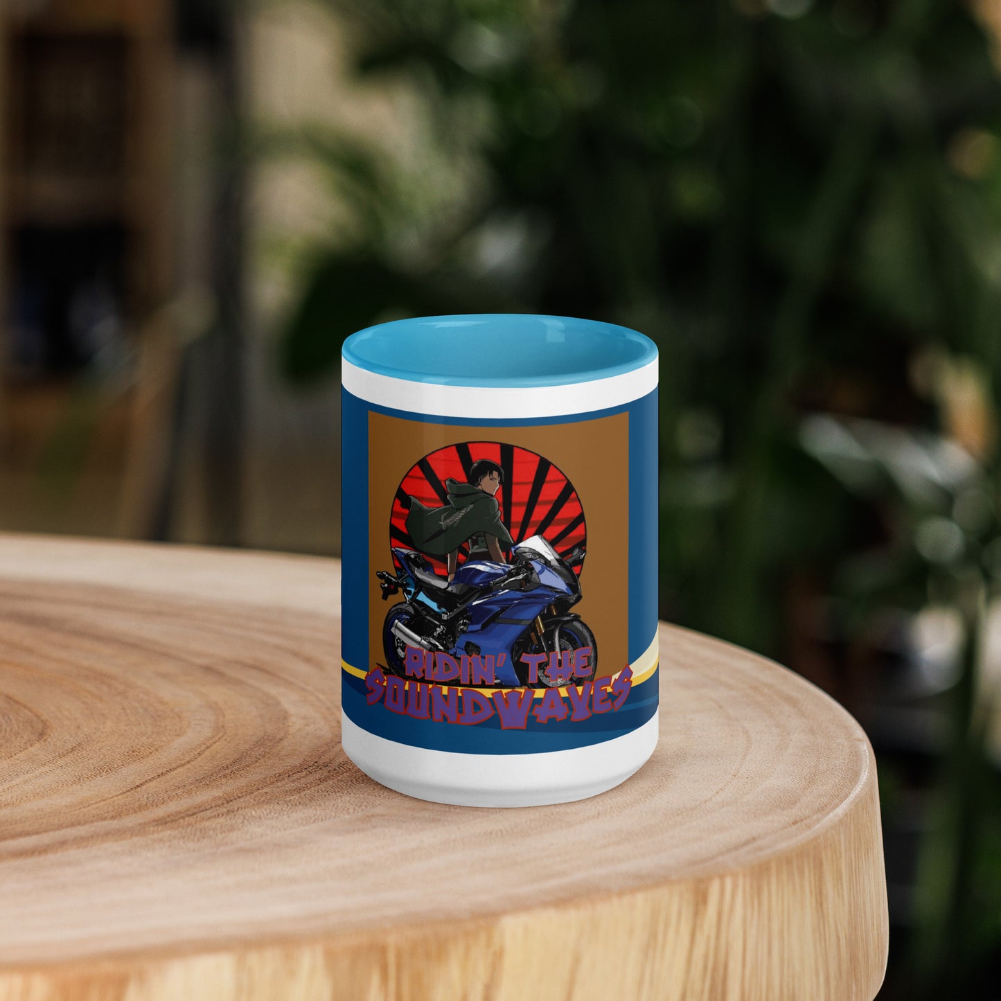 Ridin' The Soundwaves Classic Ceramic Mug with Color Inside