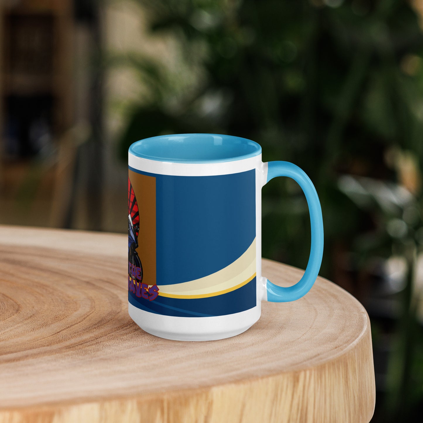 Ridin' The Soundwaves Classic Ceramic Mug with Color Inside