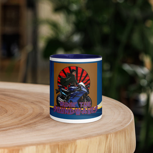 Ridin' The Soundwaves Classic Ceramic Mug with Color Inside