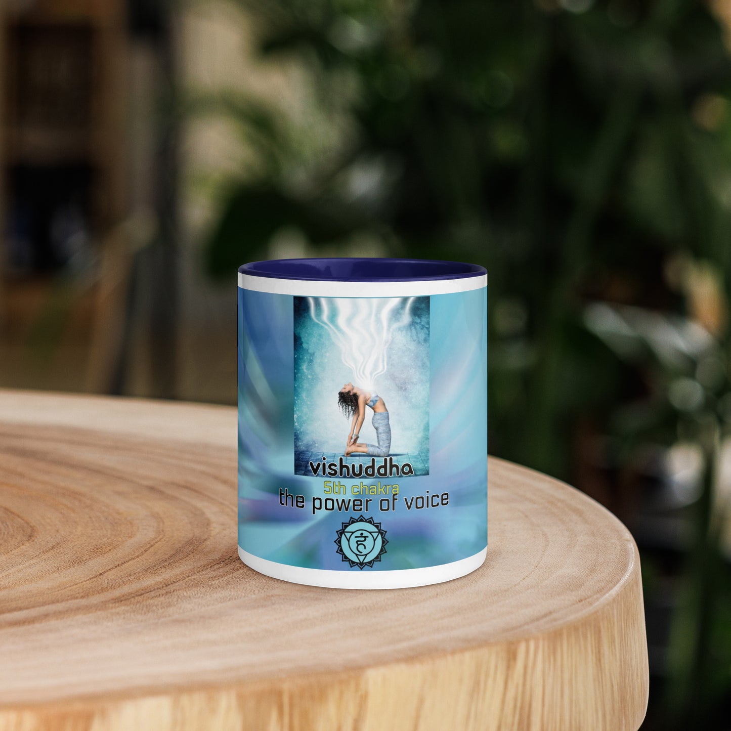 5th Throat "Voice" Chakra Classic Ceramic Mug with Color Inside