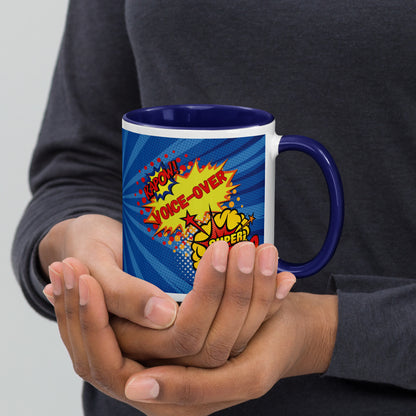 Voice Over Super Hero Classic Ceramic Mug with Color Inside