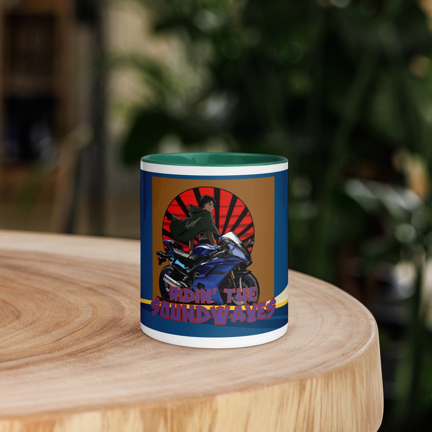 Ridin' The Soundwaves Classic Ceramic Mug with Color Inside