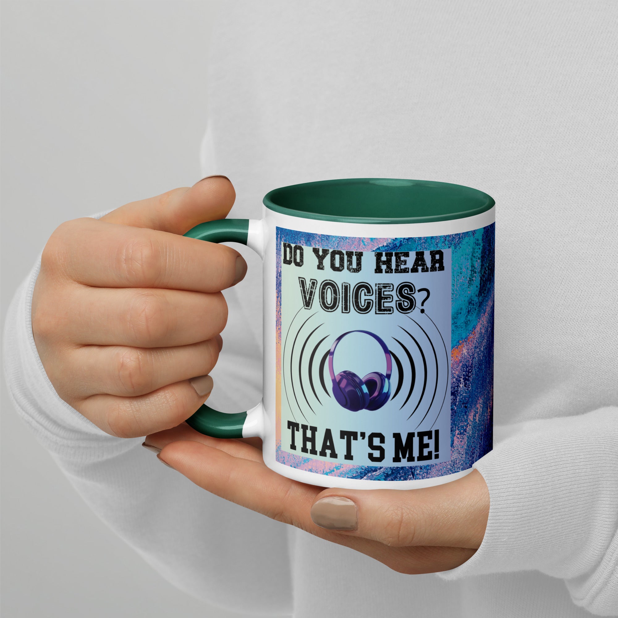 Voice Over Classic Ceramic Mug with Color Inside