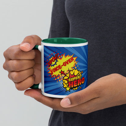 Voice Over Super Hero Classic Ceramic Mug with Color Inside