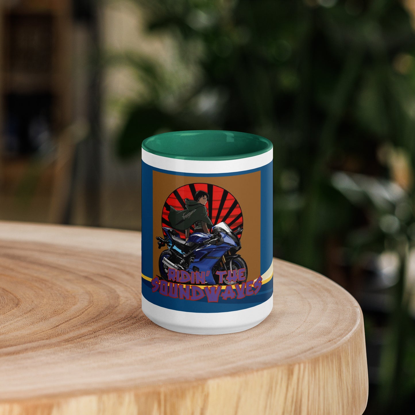 Ridin' The Soundwaves Classic Ceramic Mug with Color Inside